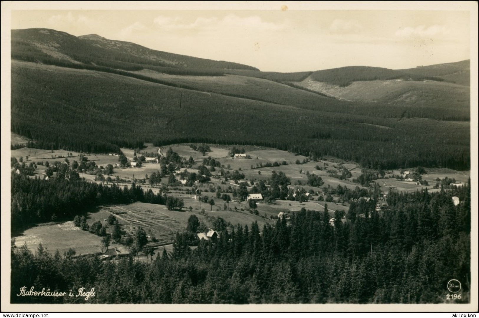 Baberhäuser-Giersdorf Borowice Podgórzyn Blick Auf Die Stadt 1932 - Schlesien