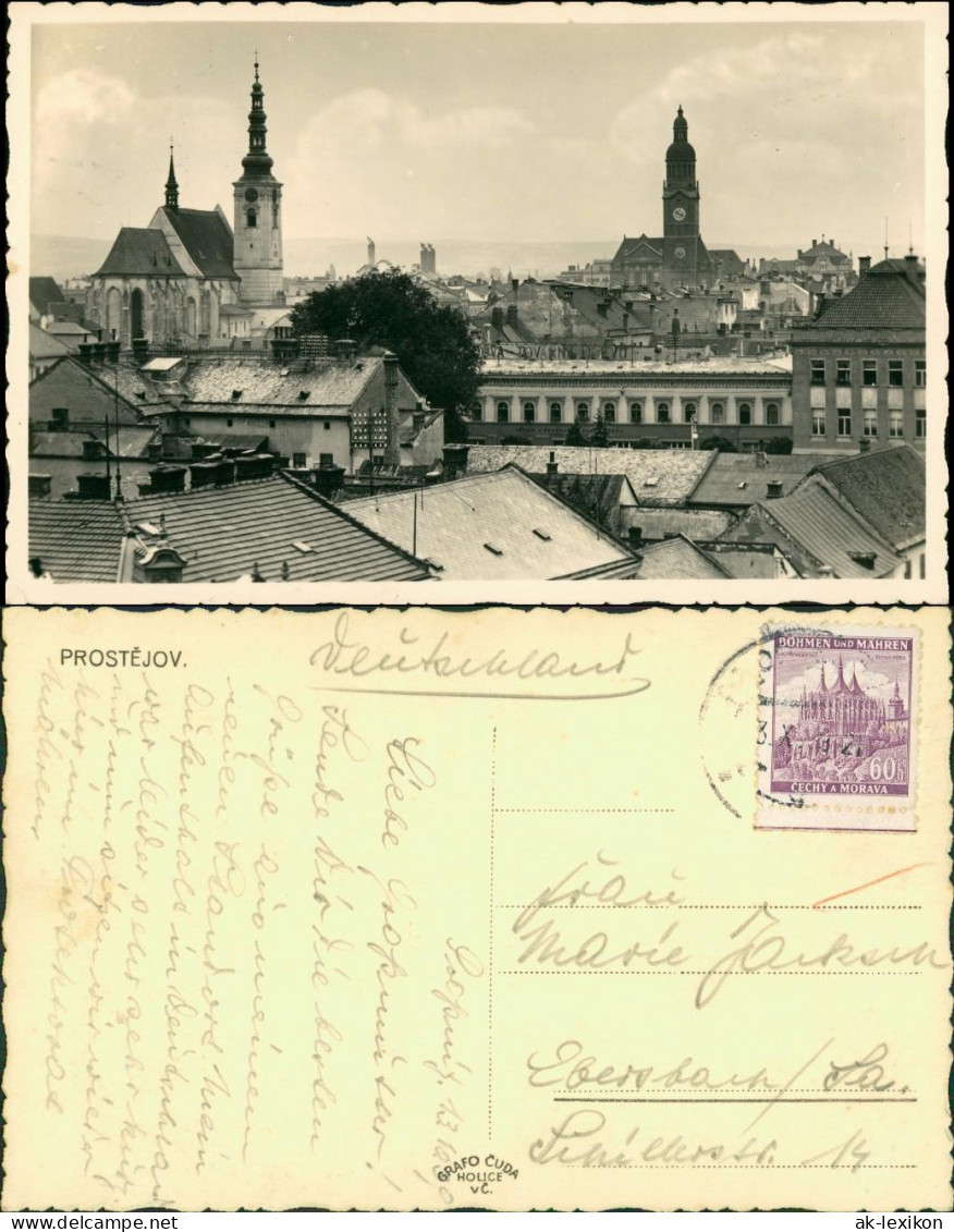 Postcard Proßnitz Prost&#283;jov Blick Auf Die Stadt 1929 - Tschechische Republik