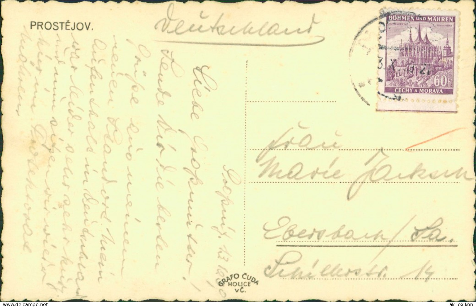 Postcard Proßnitz Prost&#283;jov Blick Auf Die Stadt 1929 - Tschechische Republik