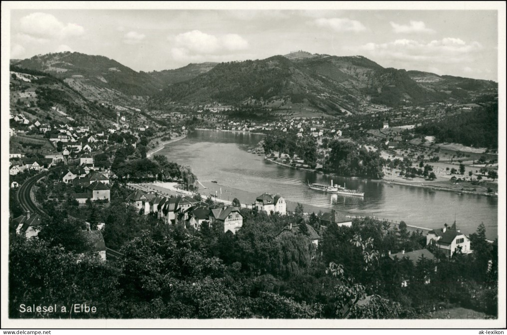 Postcard Salesel Dolní Zálezly Blick Ins Tal' 1930 - Tschechische Republik