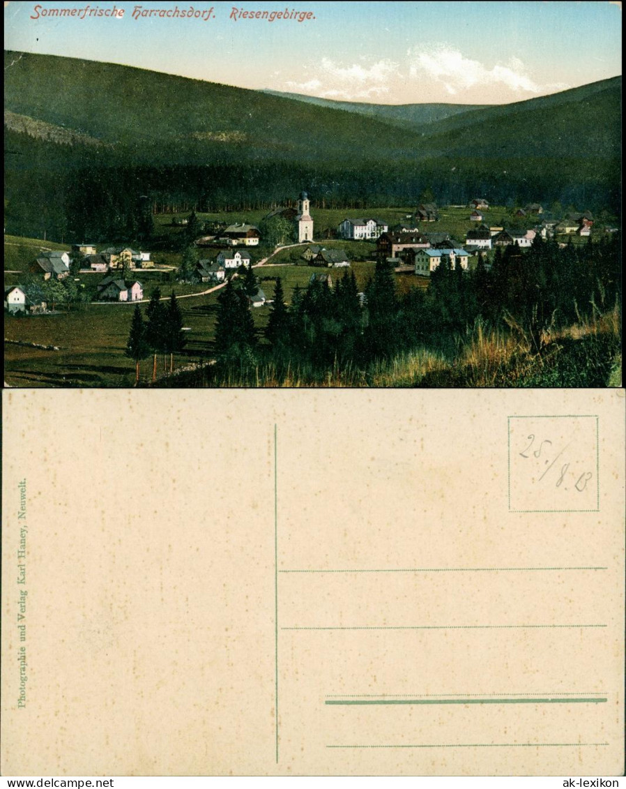 Postcard Harrachsdorf Harrachov Stadt 1913 - Tsjechië