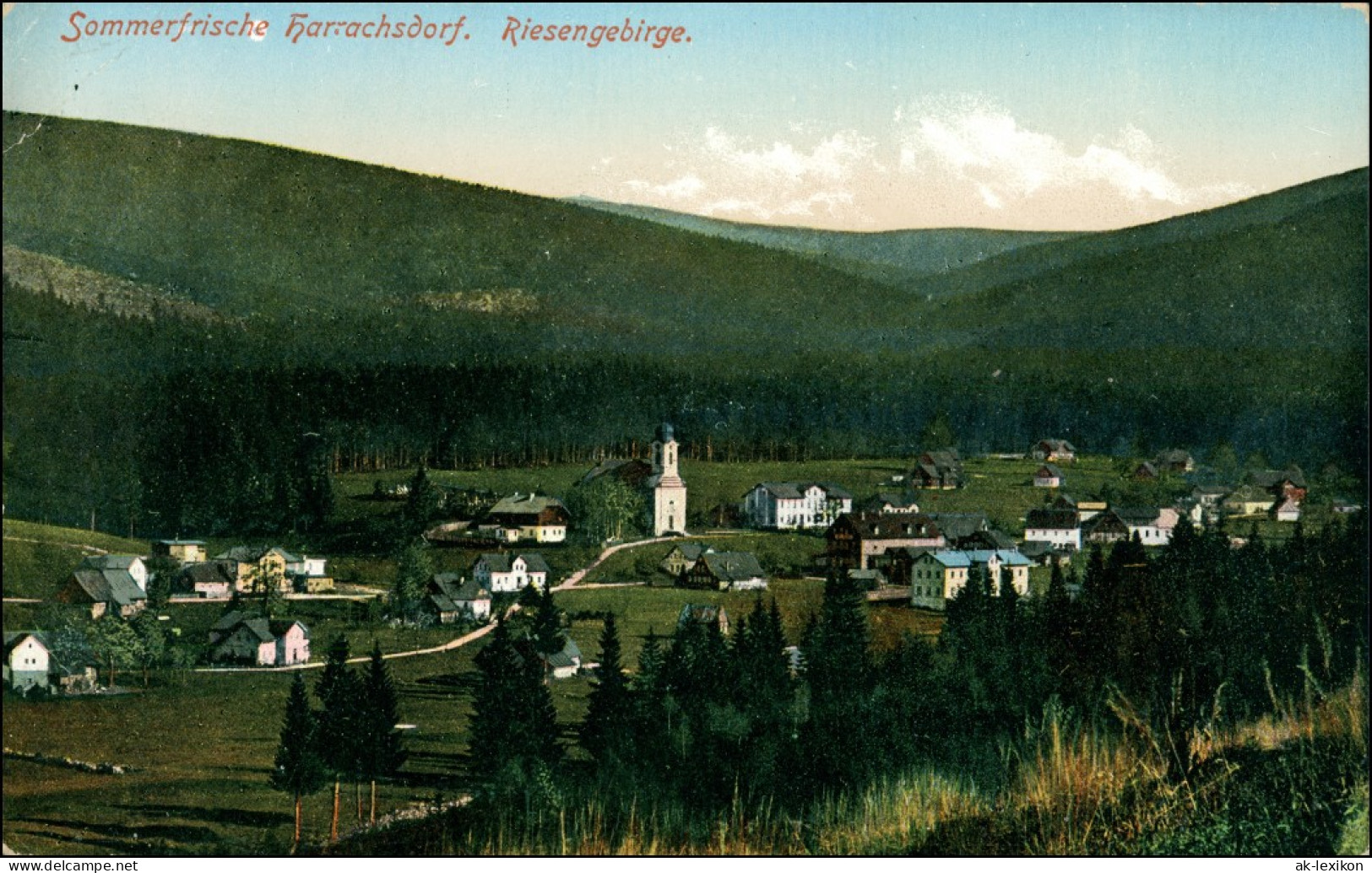 Postcard Harrachsdorf Harrachov Stadt 1913 - Tsjechië