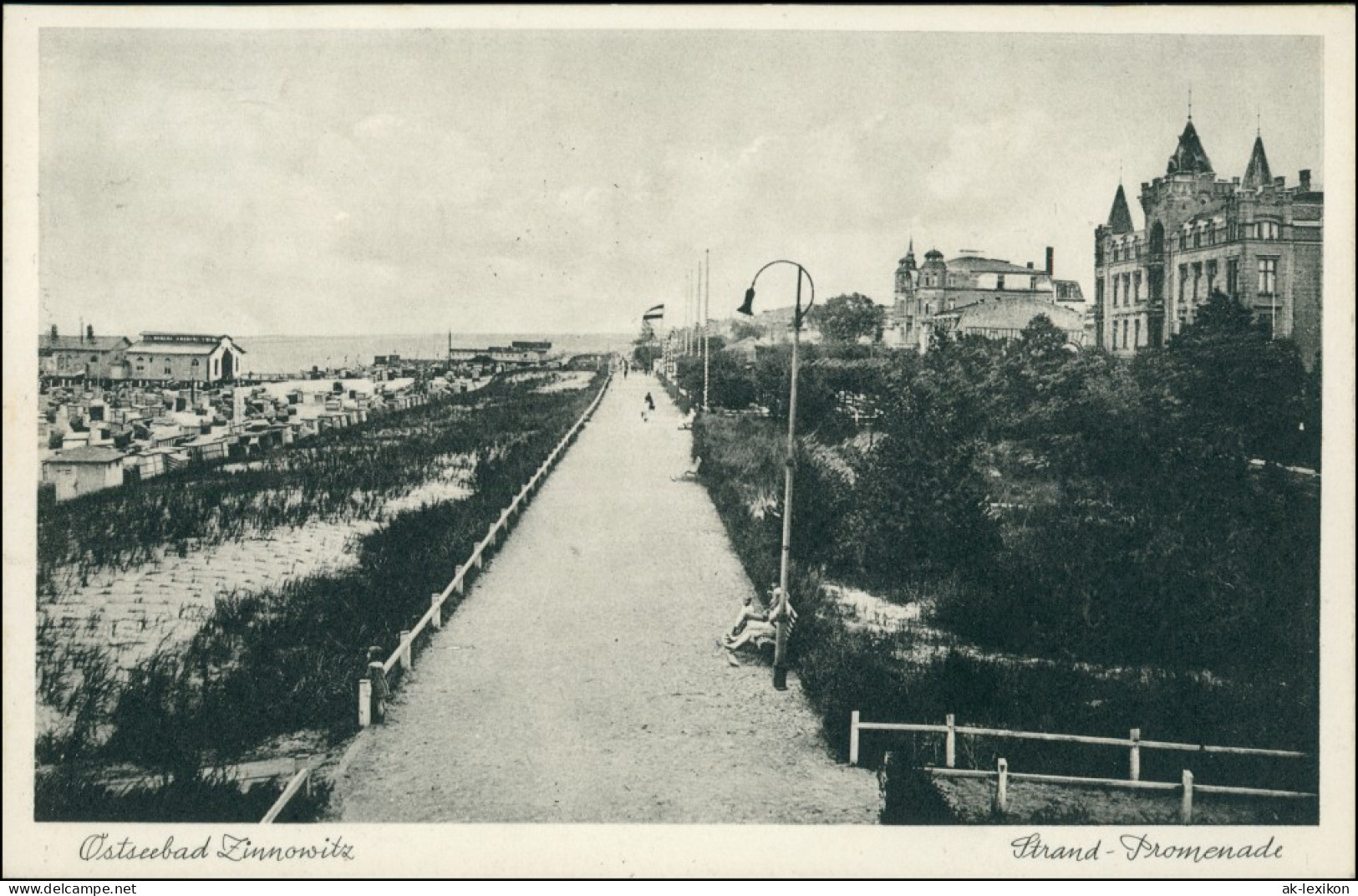 Ansichtskarte Zinnowitz Strandpromenade 1935 - Zinnowitz