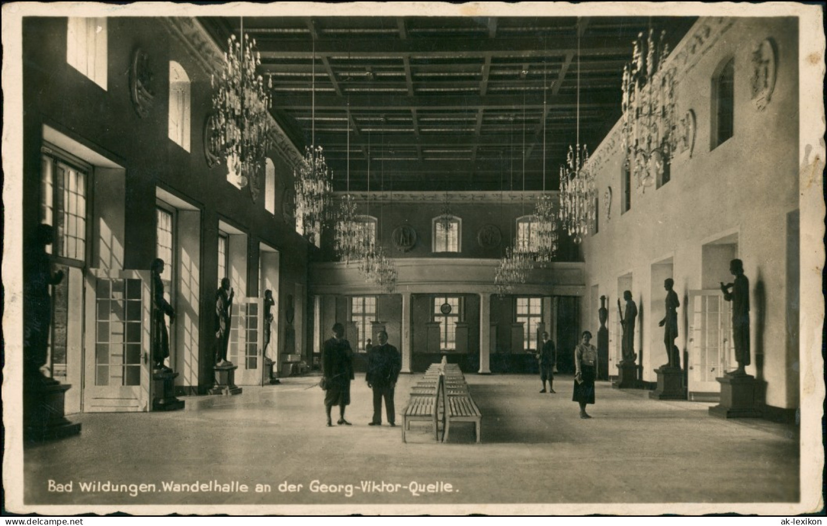 Ansichtskarte Bad Wildungen Wandelhalle An Der Georg Viktor Quelle 1935 - Bad Wildungen