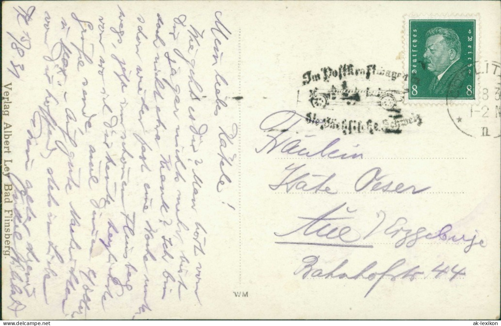 Postcard Bad Flinsberg Świeradów-Zdrój Park Am Kurhaus 1930 - Schlesien