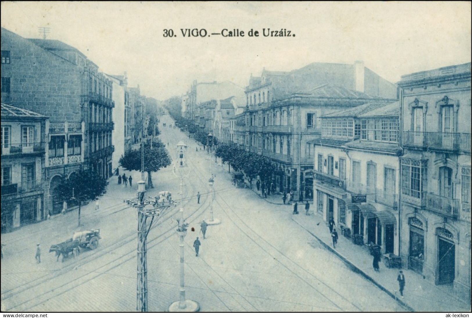 Postales Vigo Calle De Urzaiz 1924 - Autres & Non Classés