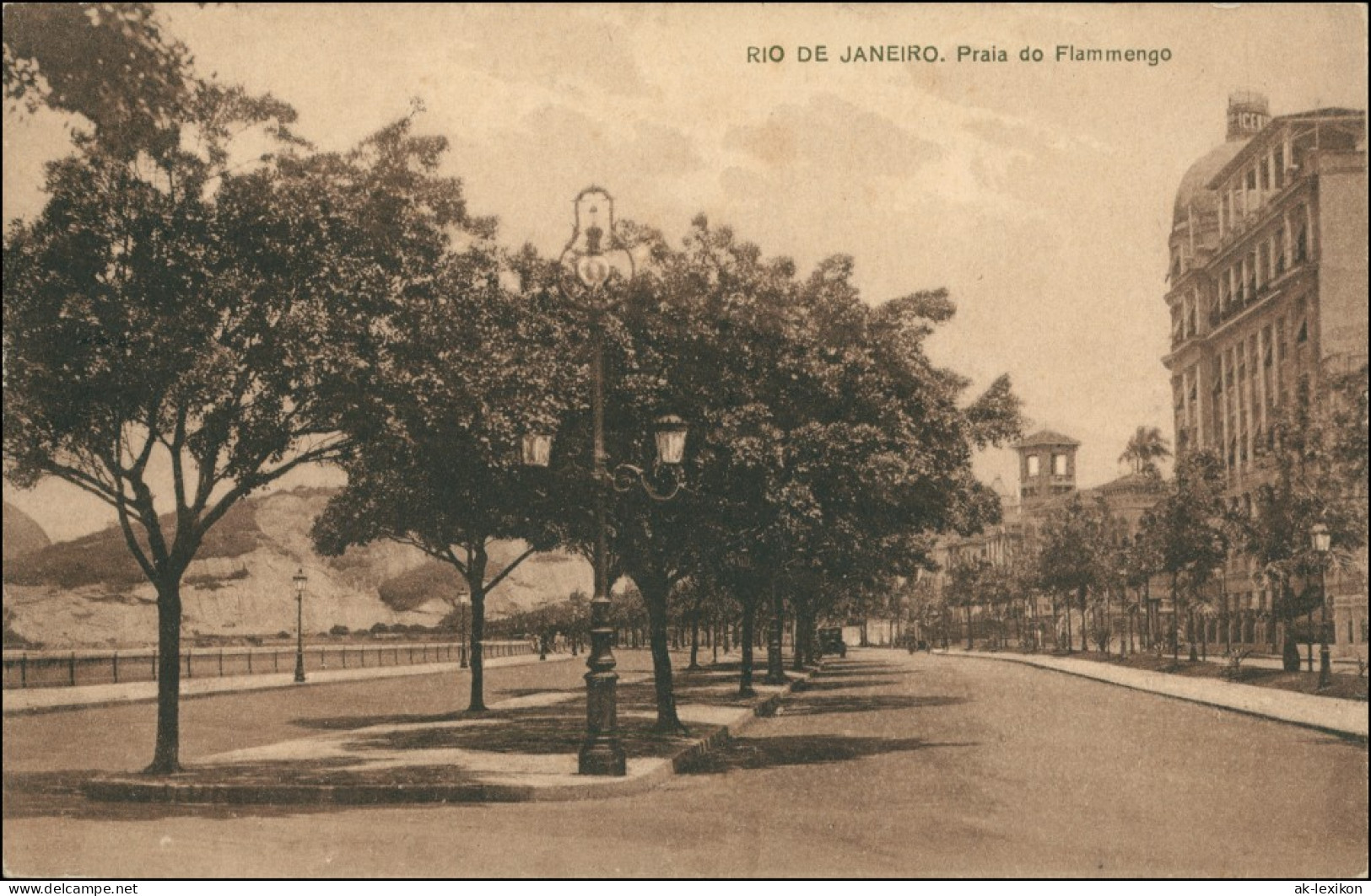 Postcard Rio De Janeiro Straße Am Palais 1922 - Rio De Janeiro