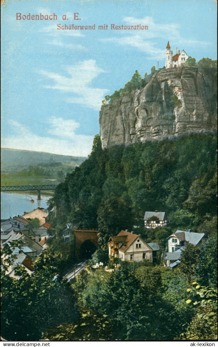 Postcard Tetschen-Bodenbach Decín Bergschloß Schäferwand 1908  - Tschechische Republik