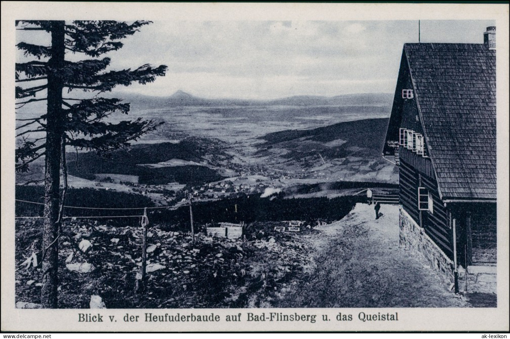 Postcard Bad Flinsberg Świeradów-Zdrój Heufuderbaude Queistal 1929 - Schlesien