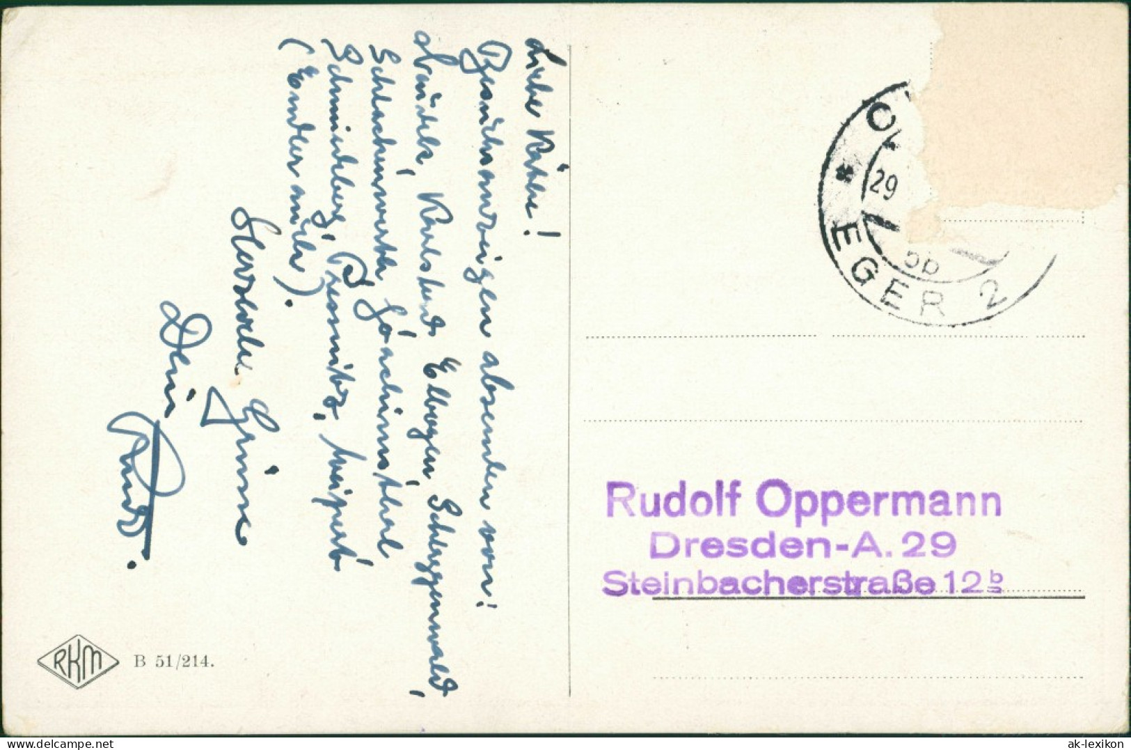 Postcard Marienbad Mariánské Lázně Stadtpartie 1939 - Tschechische Republik