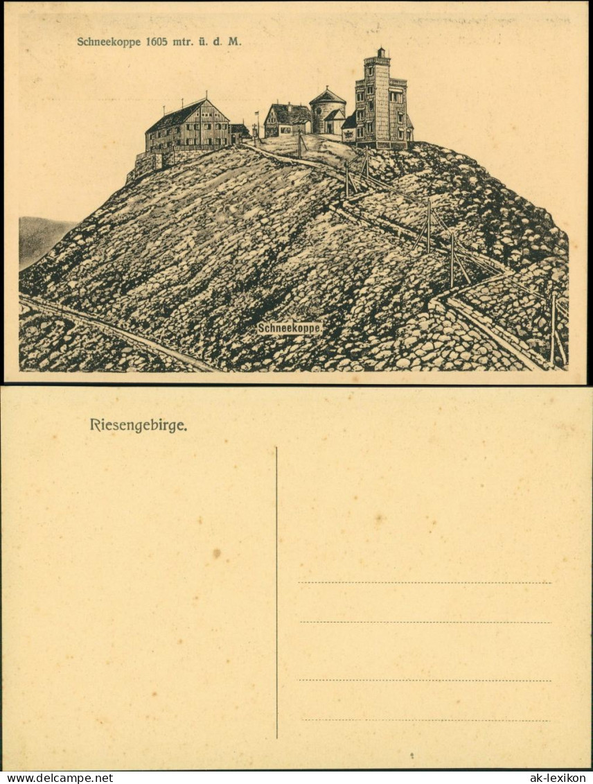 Postcard Krummhübel Karpacz Schneekoppe/Sněžka/Śnieżka 1924 - Schlesien