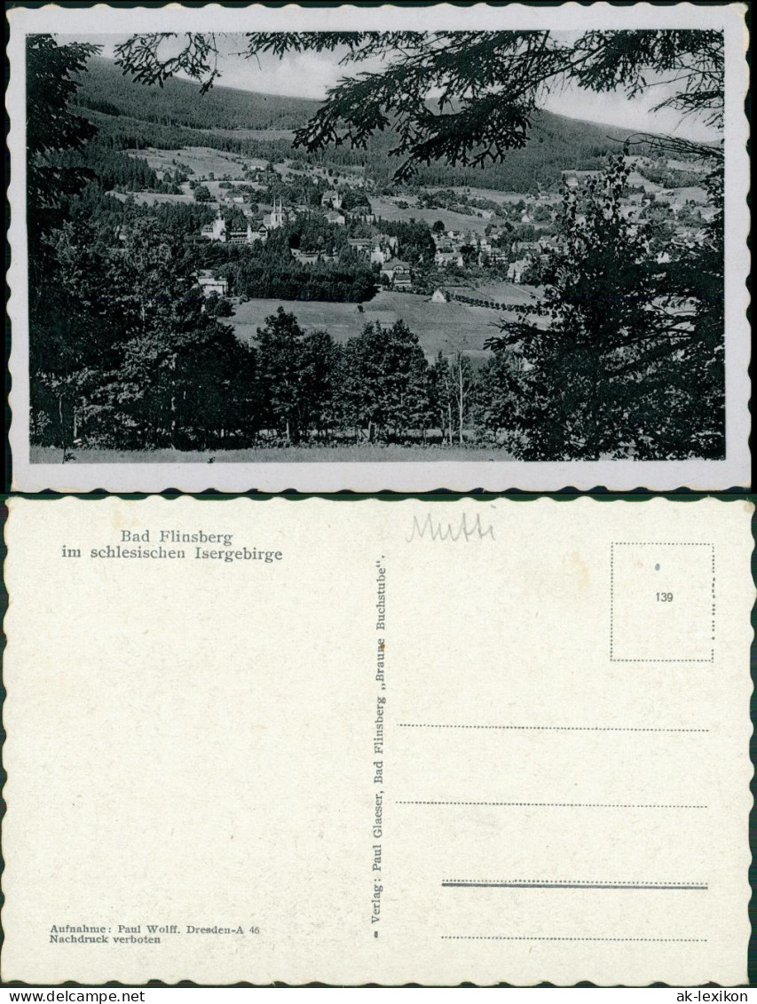 Postcard Bad Flinsberg Świeradów-Zdrój Stadt 1943 - Schlesien