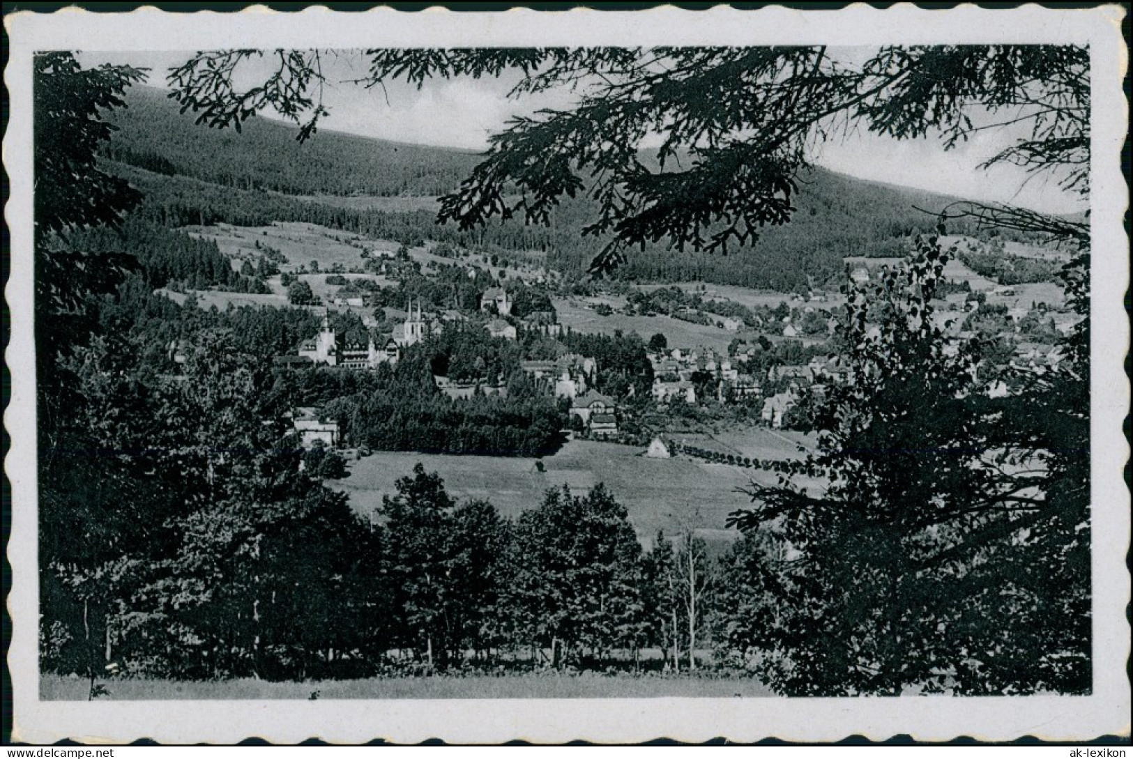Postcard Bad Flinsberg Świeradów-Zdrój Stadt 1943 - Schlesien
