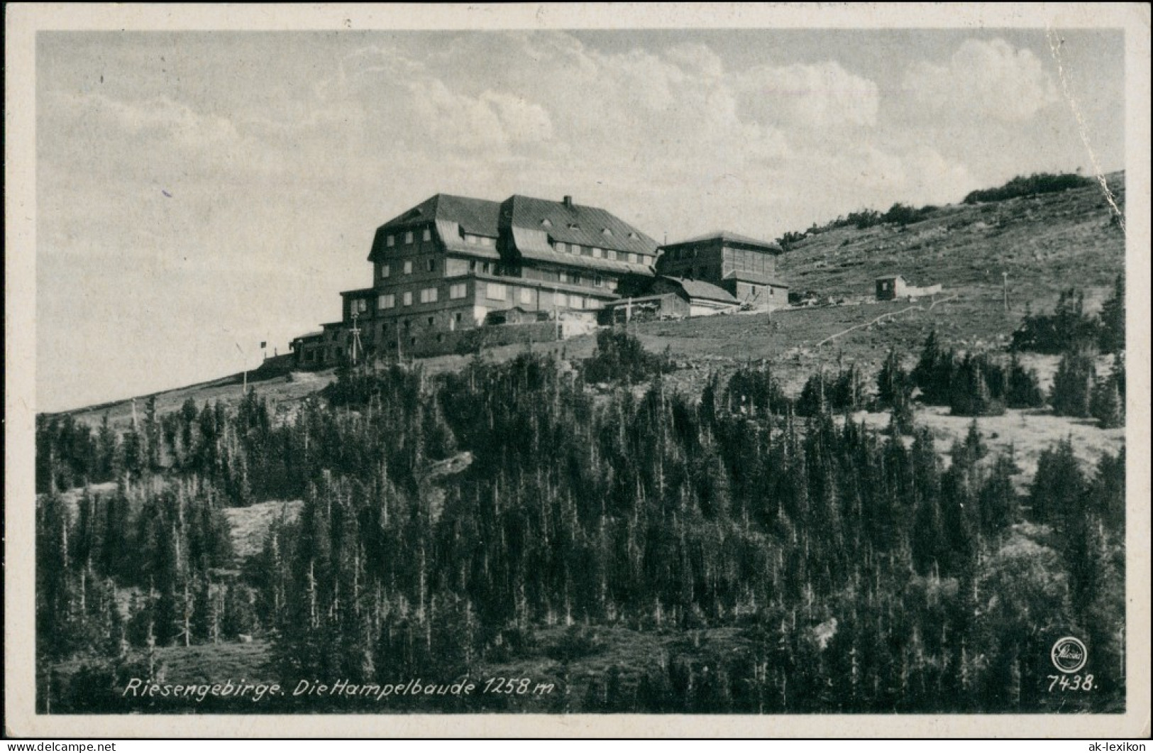 Brückenberg-Krummhübel Karpacz Górny Karpacz Hampelbaude / Schronisko   1945 - Schlesien