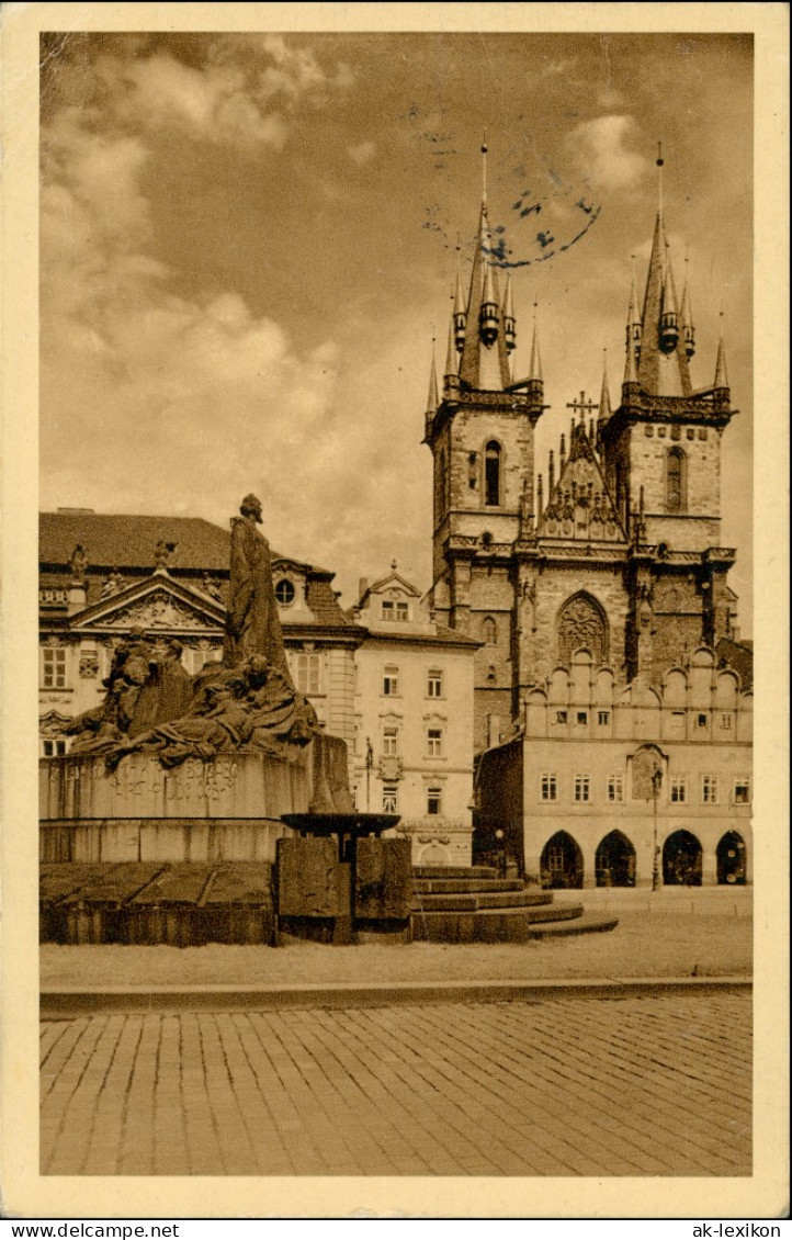 Postcard Prag Praha Hus-Denkmal 1940 - Tschechische Republik