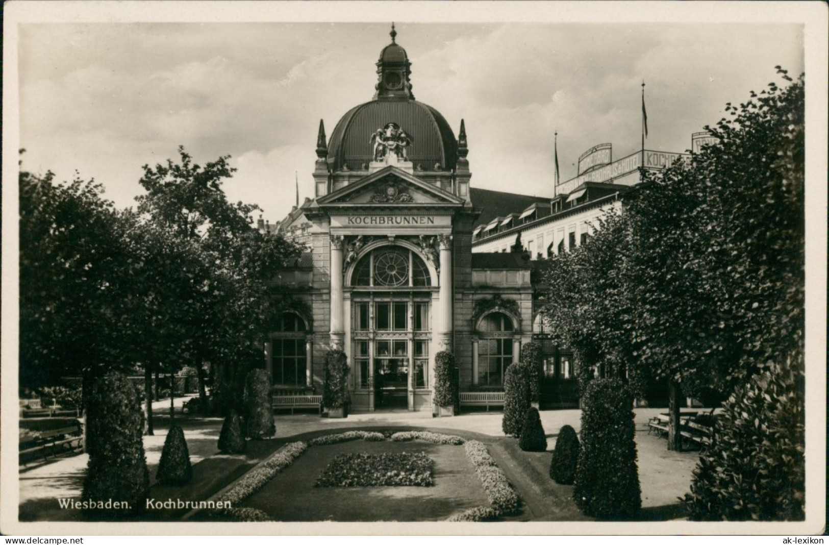 Ansichtskarte Wiesbaden Partie Am Kochbrunnen, Gebäude, Bauwerk 1930 - Wiesbaden