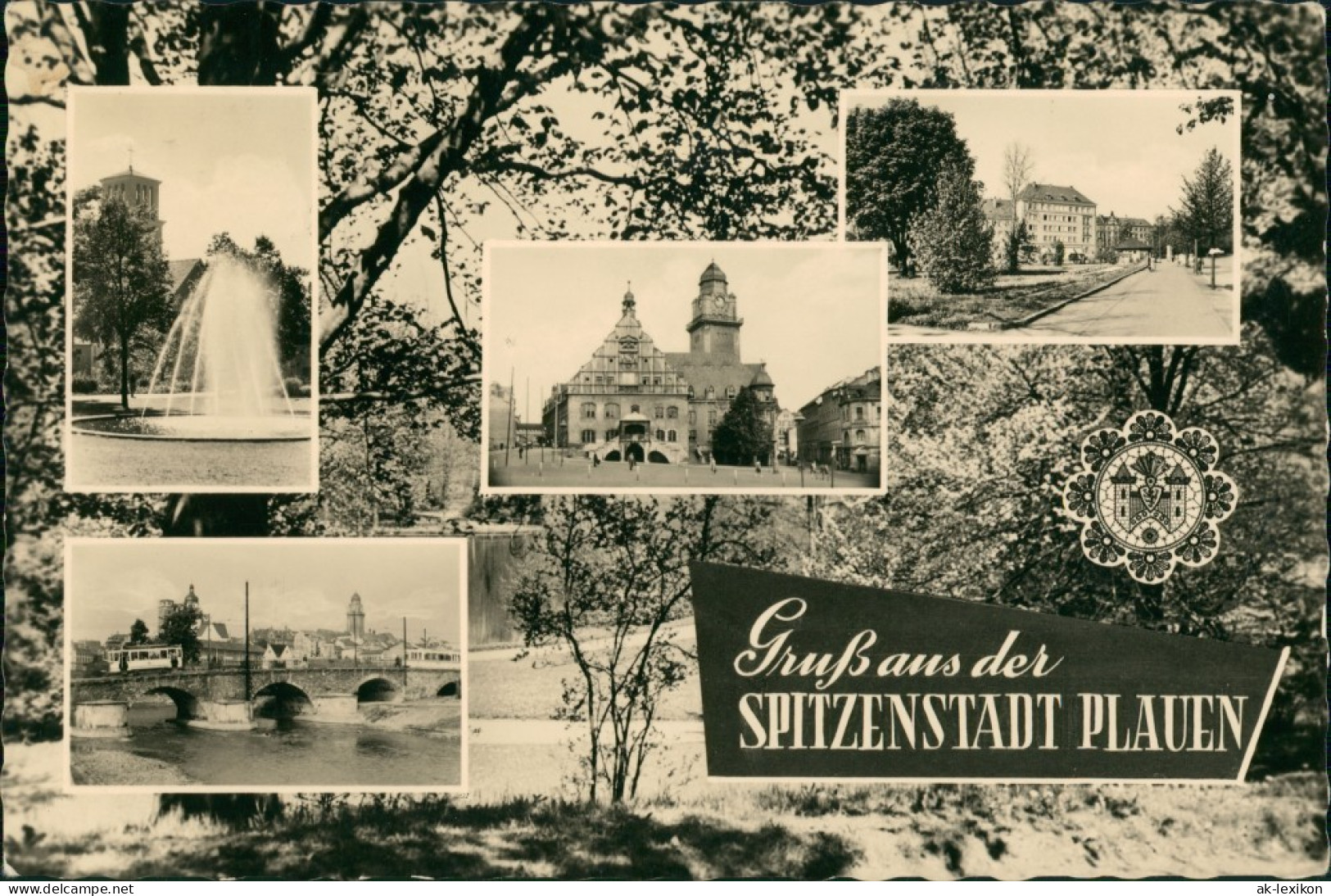 Plauen (Vogtland) DDR Mehrbild-AK, Div. Ansichten Der Spitzenstadt 1958 - Plauen