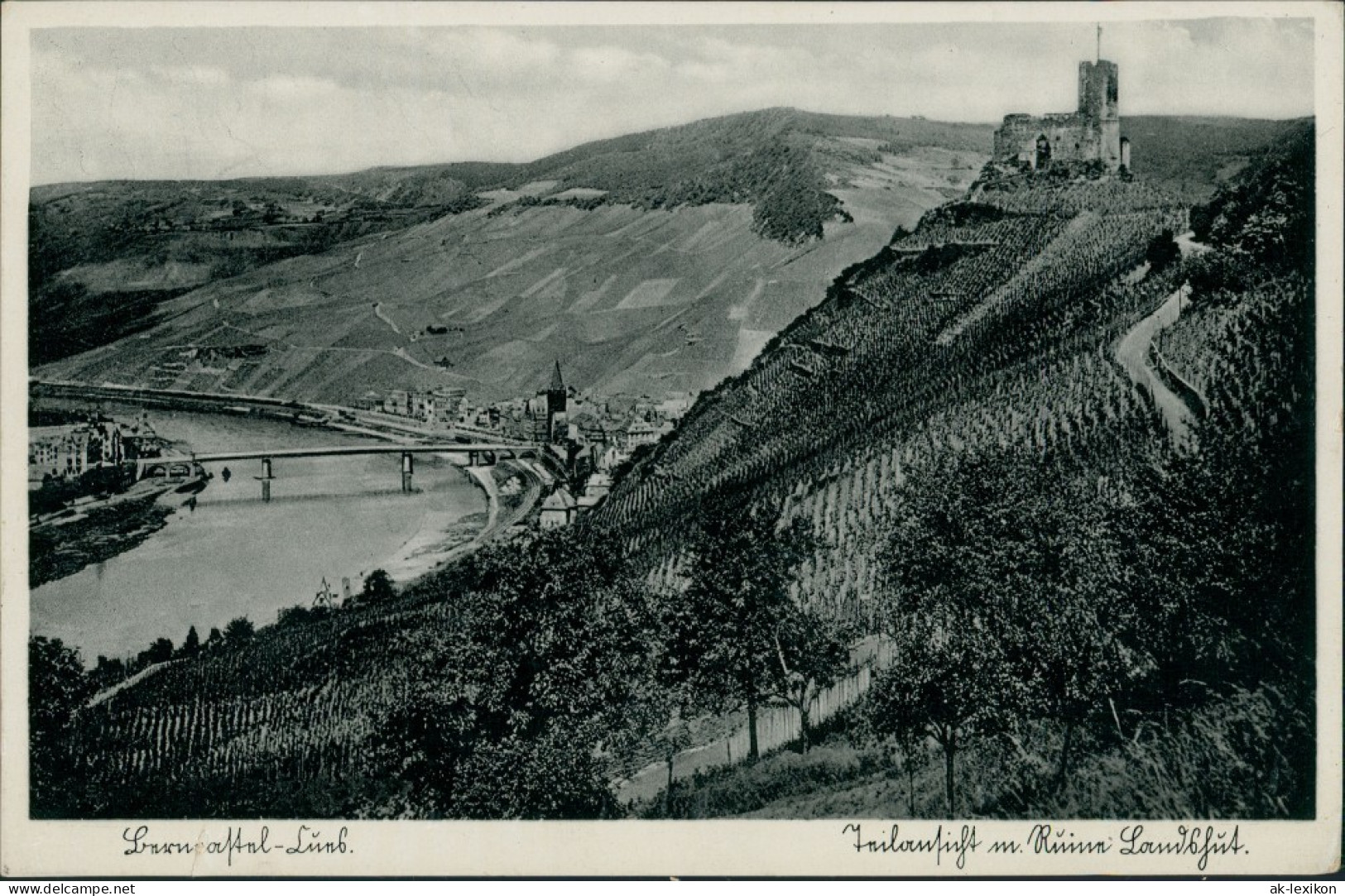 Bernkastel-Kues Berncastel-Cues Burg Landshut, Mosel Blick, Ortschaften 1936 - Bernkastel-Kues