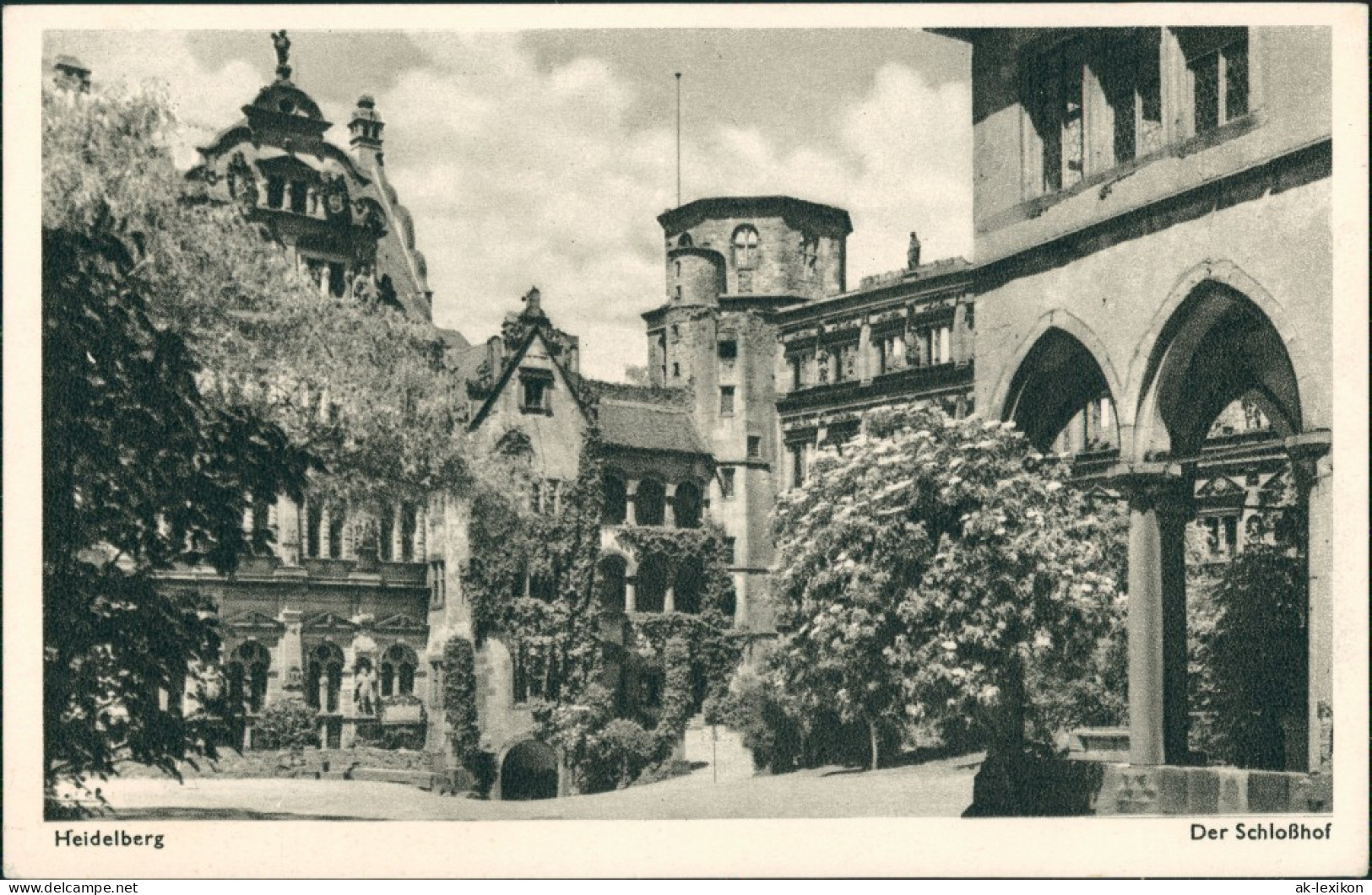 Heidelberg Heidelberger Schloss, Schloßhof, Castle View Postcard 1940 - Heidelberg