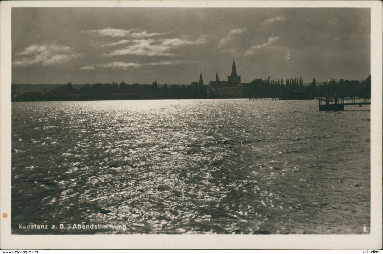 Ansichtskarte Konstanz Abendstimmung Am Bodensee 1930 - Konstanz