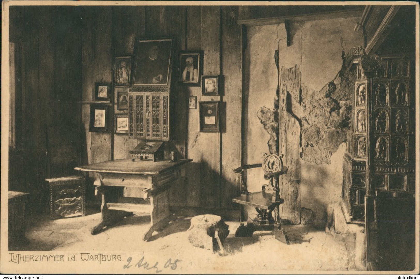 Ansichtskarte Eisenach Wartburg Lutherzimmer, Luther Room, Castle 1905 - Eisenach