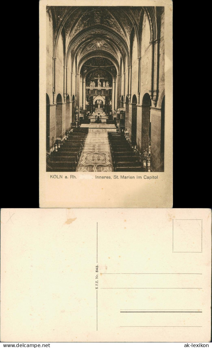 Ansichtskarte Köln Inneres St. Marien Im Capitol, Blick Zum Altar 1920 - Koeln