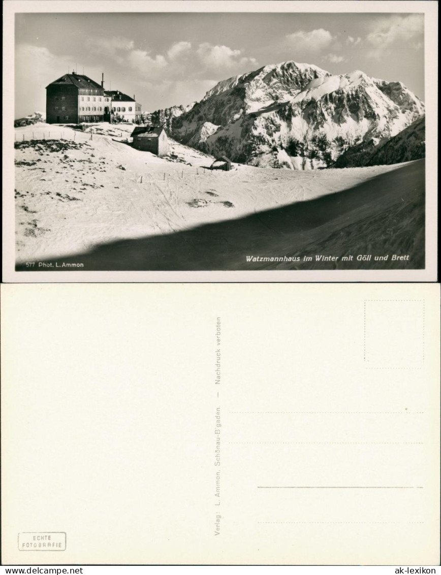 Berchtesgaden Watzmannhaus Im Winter Mit Göll U. Brett (Berge) 1930 - Berchtesgaden