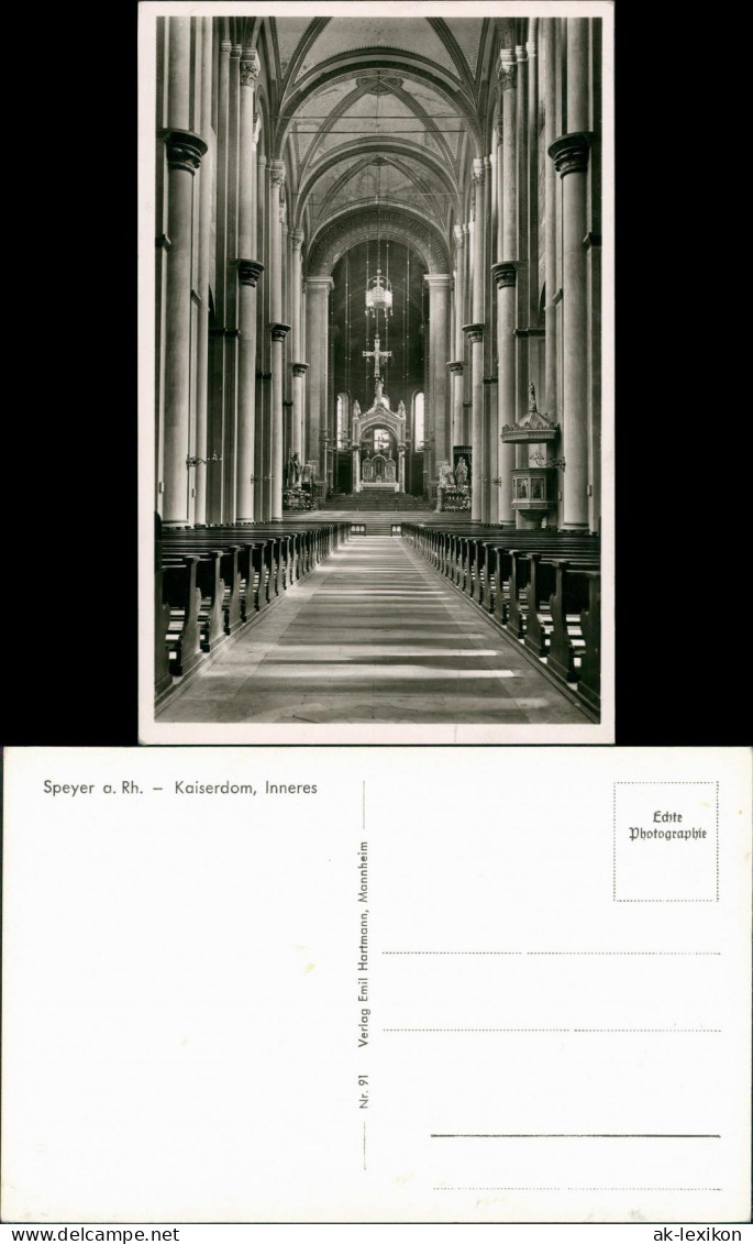 Ansichtskarte Speyer Kaiserdom Inneres, Blick Zum Altar 1940 - Speyer