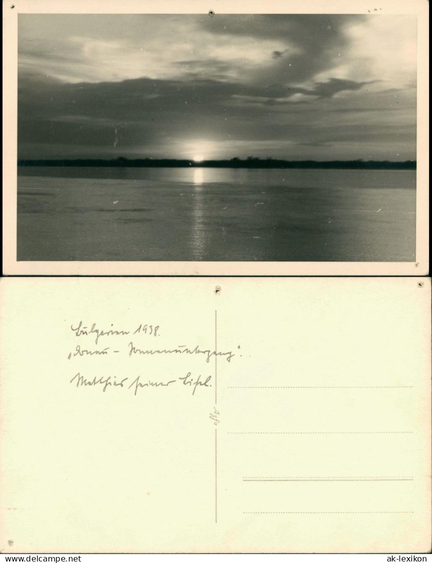 Ansichtskarte  Stimmungsbilder: Natur - Sonnenuntergang Am See 1938 - Zonder Classificatie