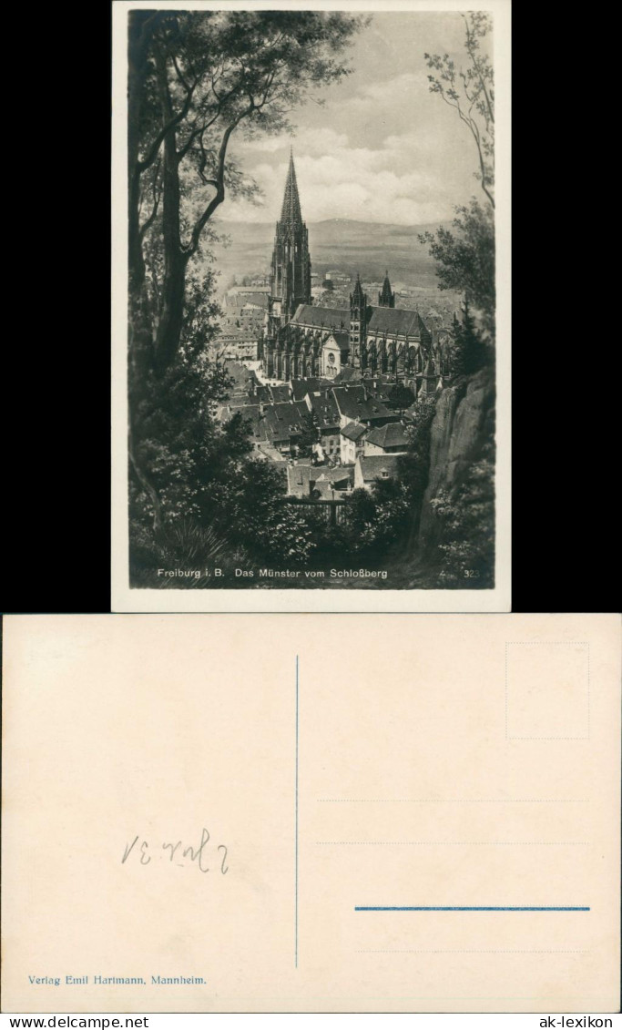 Ansichtskarte Freiburg Im Breisgau Münster Vom Schloßberg Aus Gesehen 1931 - Freiburg I. Br.