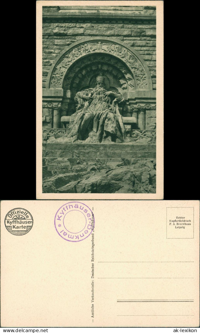 Kelbra (Kyffhäuser) Kaiser-Friedrich-Wilhelm/Barbarossa-Denkmal 1925 - Kyffhäuser