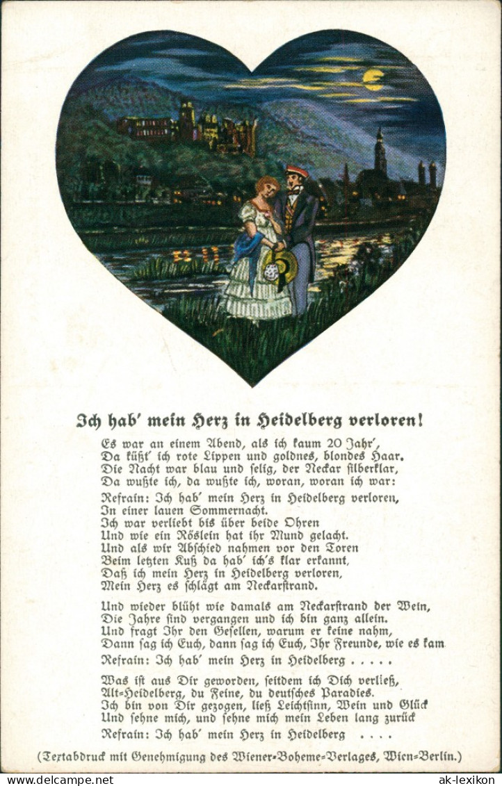 Ansichtskarte  Künstlerkarte Heidelberg Nach Aquarell Heinrich Krahforst 1920 - 1900-1949