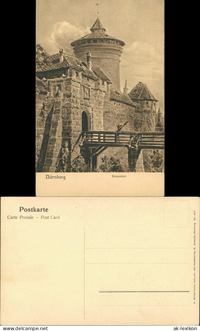Ansichtskarte Nürnberg Frauentor, Burgbrücke, Eingangsbereich 1910 - Nuernberg