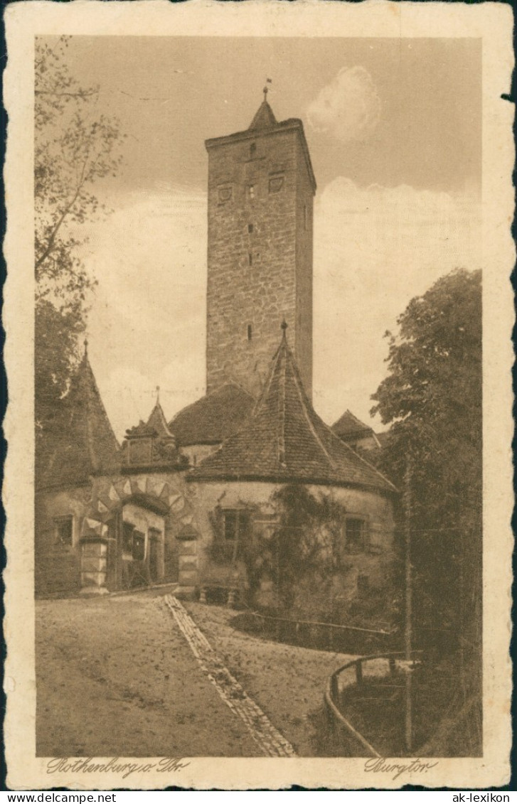 Rothenburg Ob Der Tauber Burgtor, Strassen Partie Torbogen-Durchgang 1924 - Rothenburg O. D. Tauber