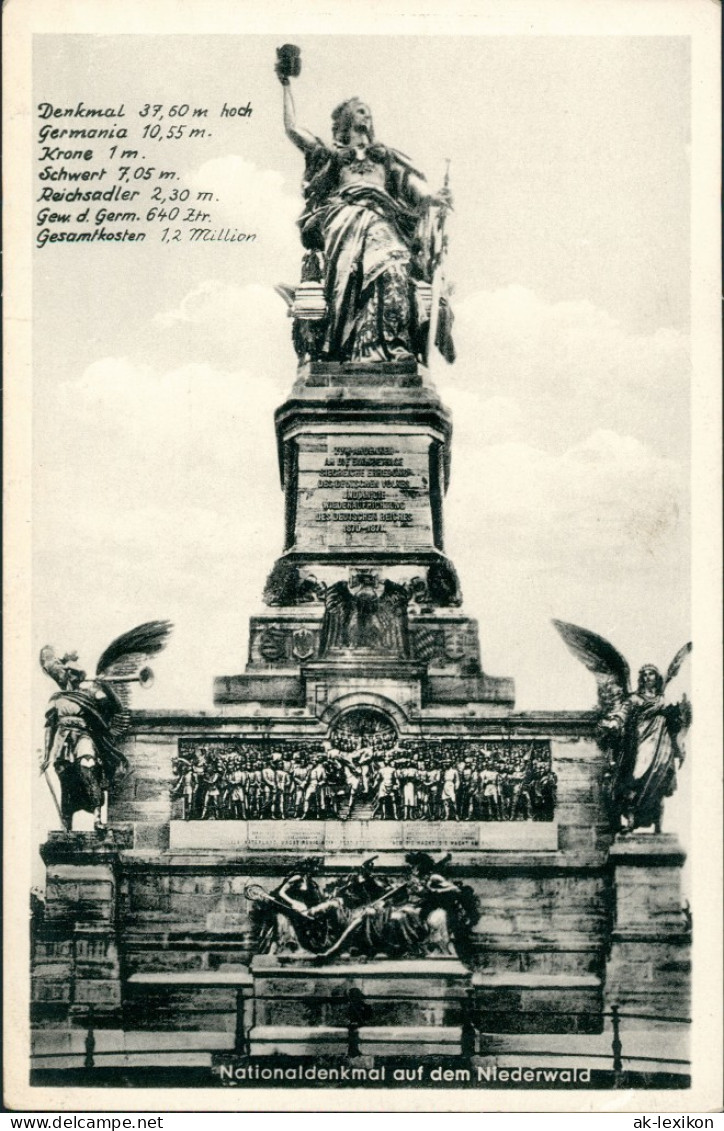 Rüdesheim (Rhein) National-Denkmal / Niederwalddenkmal,  1956 - Ruedesheim A. Rh.