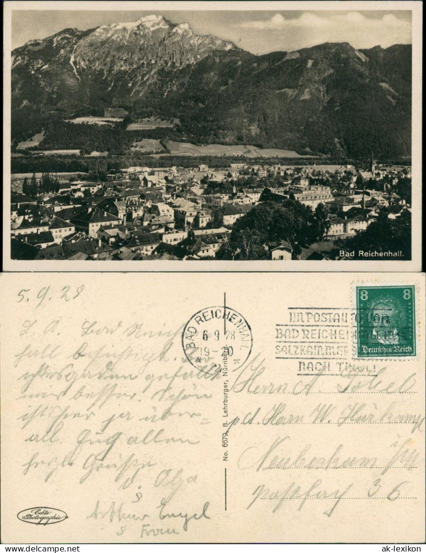 Bad Reichenhall Bad Reichenhall, Totalansicht Mit Alpen Berge 1928 - Bad Reichenhall