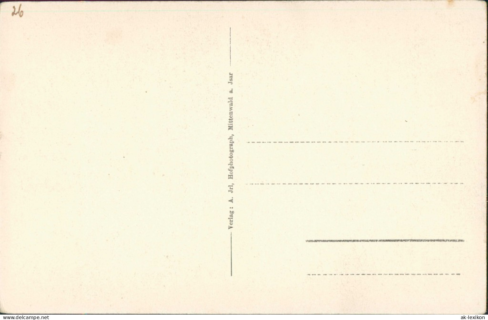 Ansichtskarte Mittenwald Karwendelgebirge, Karwendel Berge, Teilansicht 1926 - Mittenwald