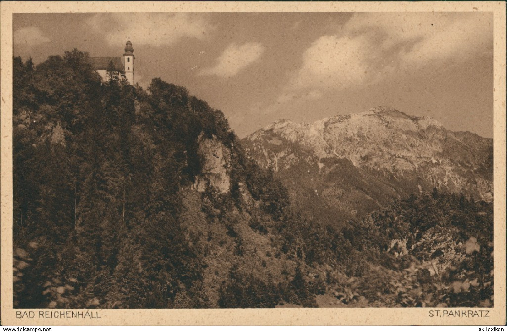 Bad Reichenhall Bad Reichenhall, Bergkette, Kirchlein, St. Pankratz 1925 - Bad Reichenhall