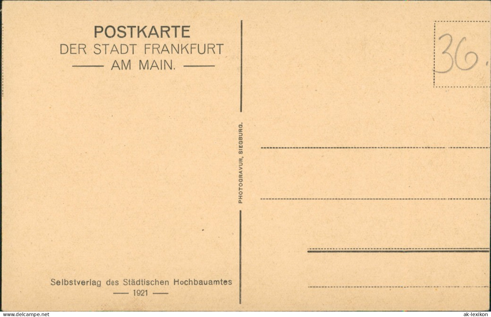 Ansichtskarte Frankfurt Am Main Kaisersaal Im Römer 1921 - Frankfurt A. Main