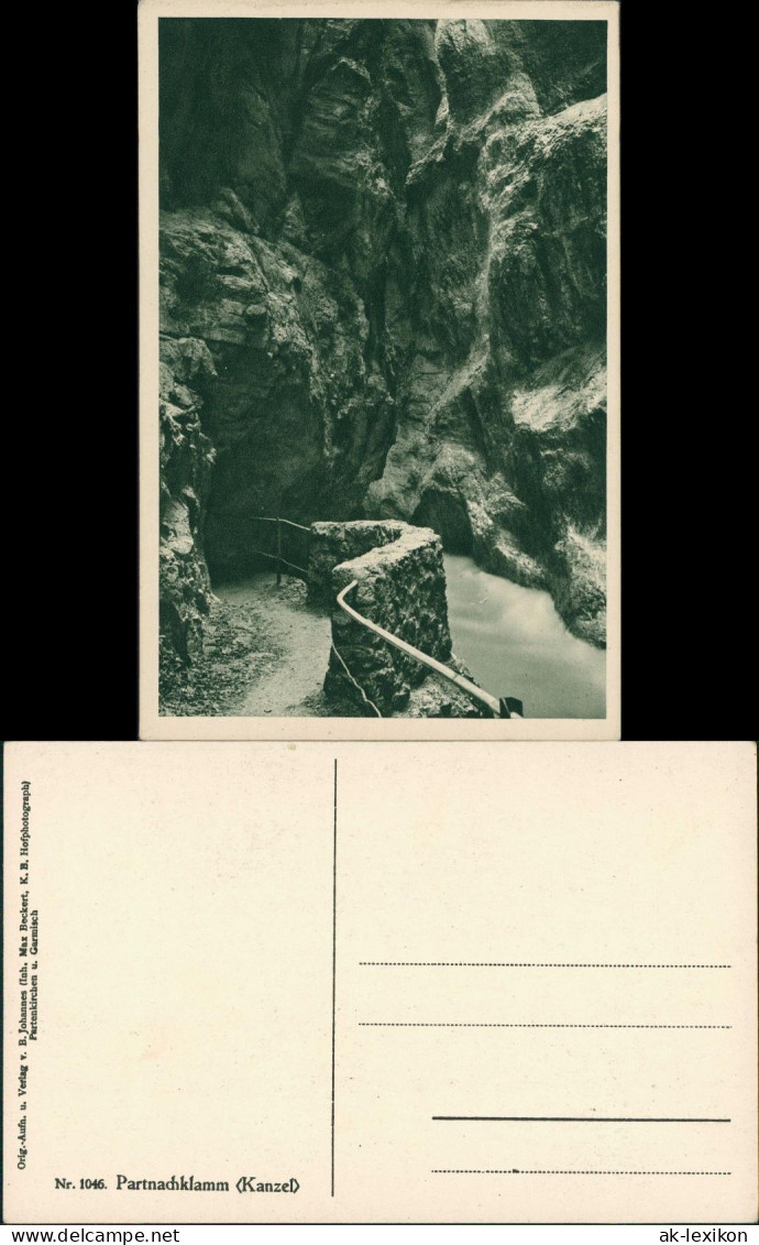 Garmisch-Partenkirchen Partnachklamm (Kanzel), River Falls, Waterfall 1930 - Garmisch-Partenkirchen