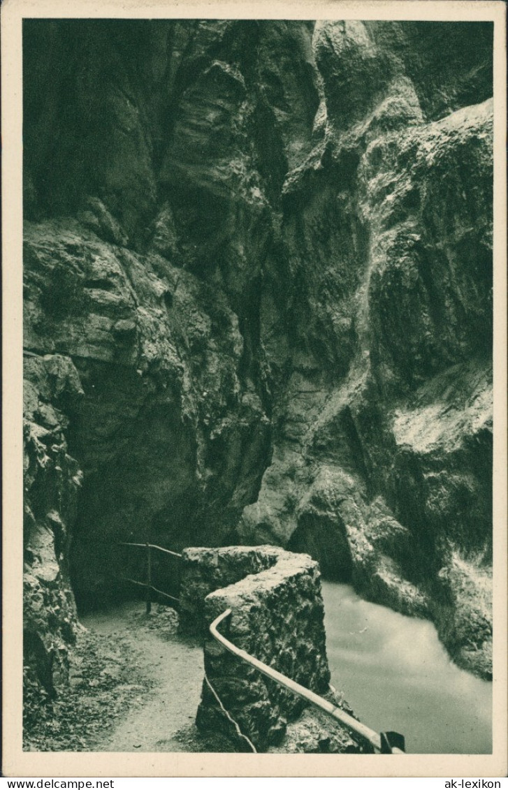 Garmisch-Partenkirchen Partnachklamm (Kanzel), River Falls, Waterfall 1930 - Garmisch-Partenkirchen