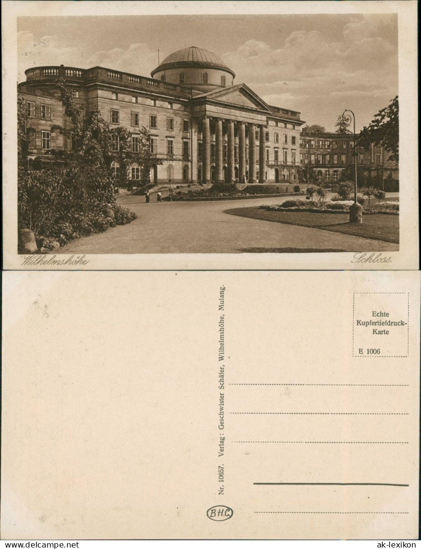 Bad Wilhelmshöhe-Kassel Cassel Schloss Wilhelmshöhe, Eingang, Park-Anlage 1920 - Kassel