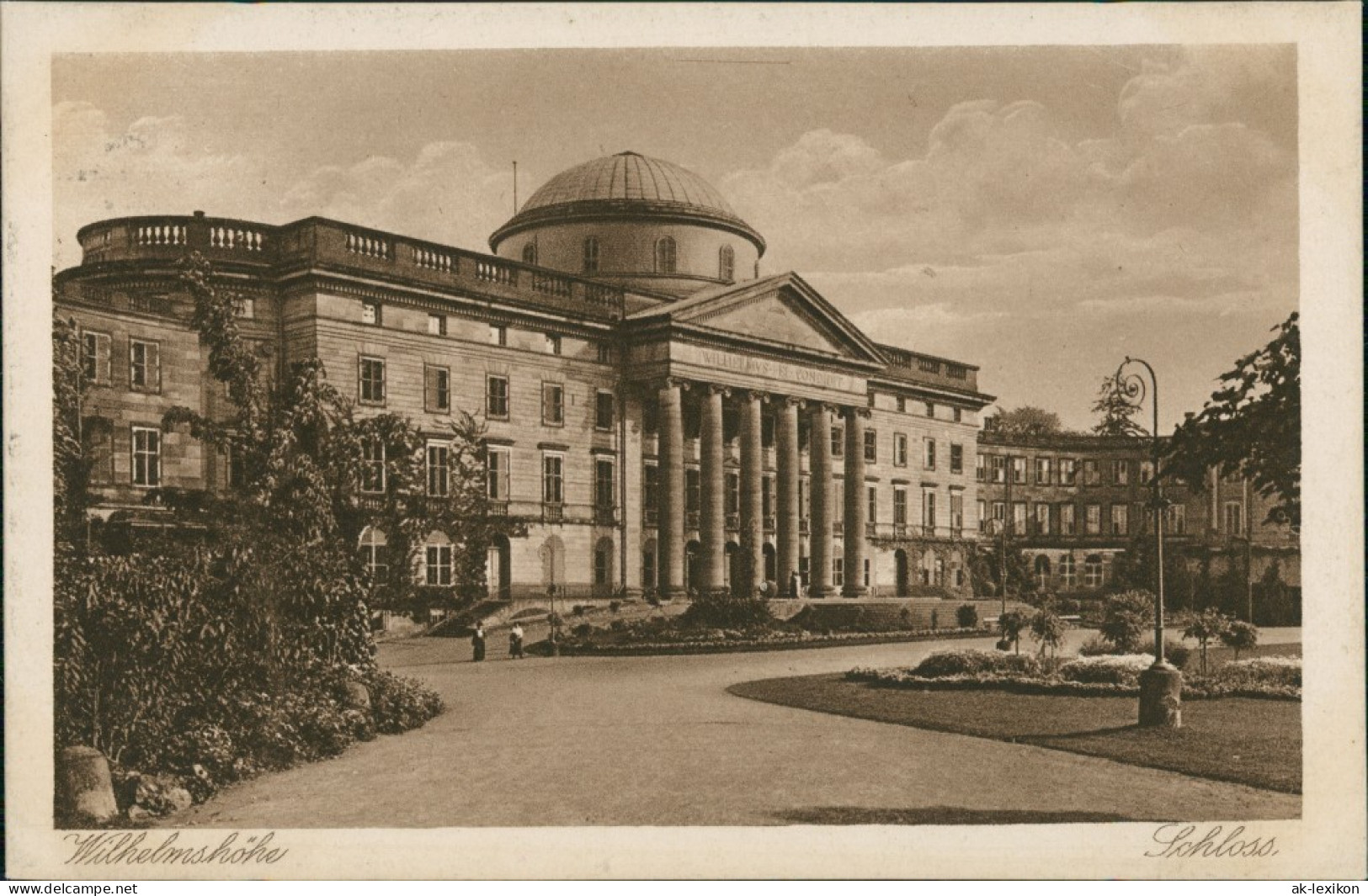 Bad Wilhelmshöhe-Kassel Cassel Schloss Wilhelmshöhe, Eingang, Park-Anlage 1920 - Kassel