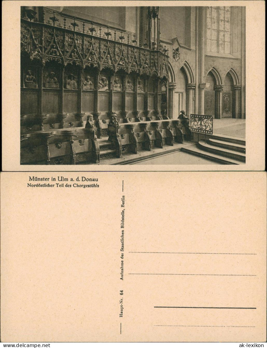 Ulm A. D. Donau Ulmer Münster, Nordöstlicher Teil Chorgestühl 1925 - Ulm