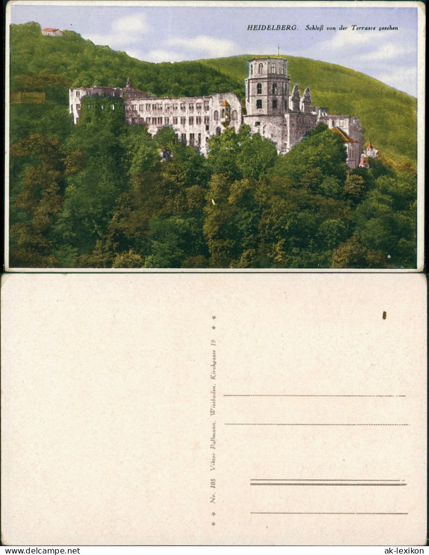 Heidelberg Heidelberger Schloss V.d. Terrasse Gesehen, Castle Postcard 1925 - Heidelberg