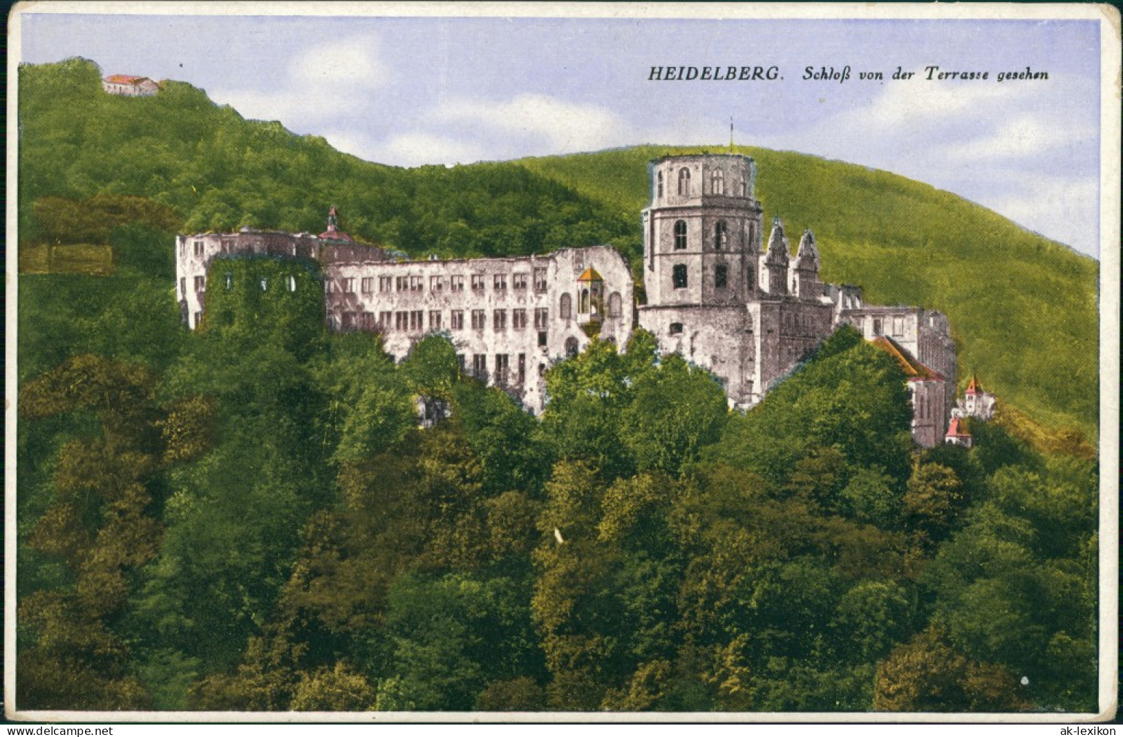 Heidelberg Heidelberger Schloss V.d. Terrasse Gesehen, Castle Postcard 1925 - Heidelberg