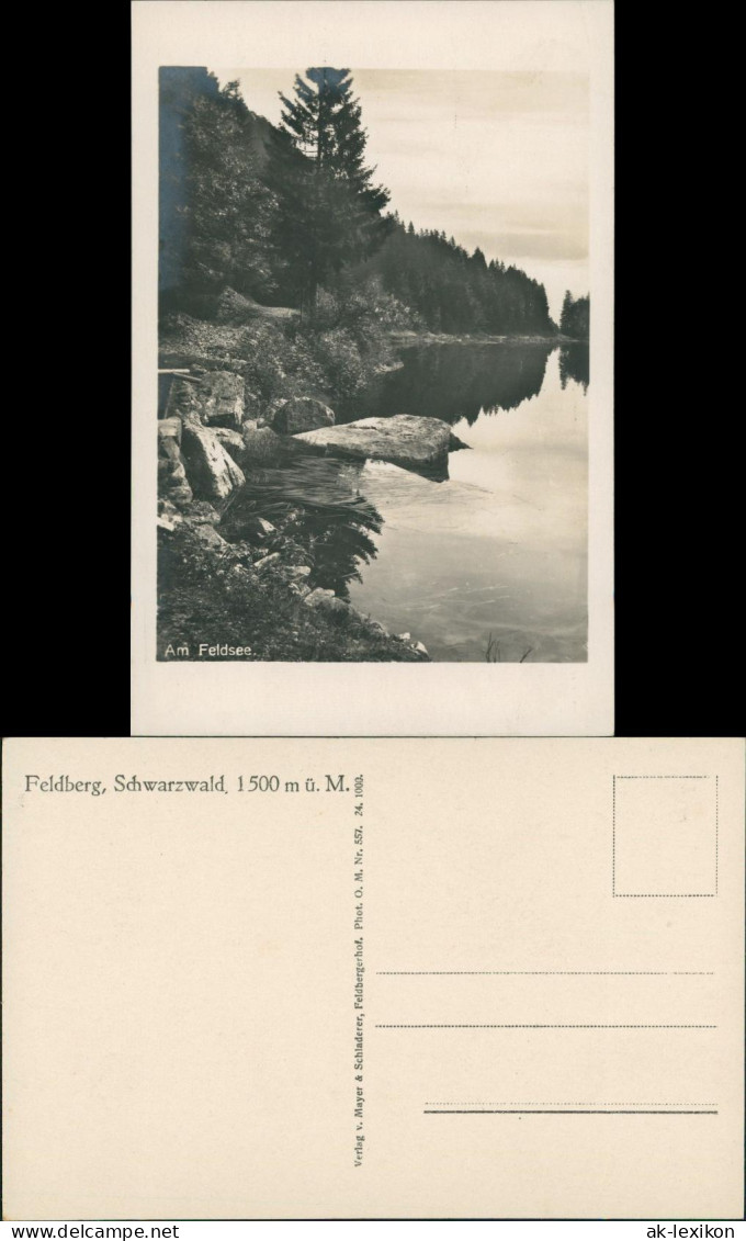 Ansichtskarte .Baden-Württemberg Partie Am Feldsee, Echtfoto-Postkarte 1930 - Feldberg