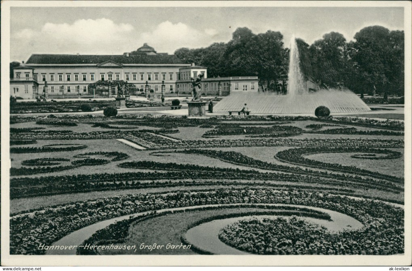 Herrenhausen-Hannover Schloß Großer Garten, Wasserspiele, Park 1930 - Hannover