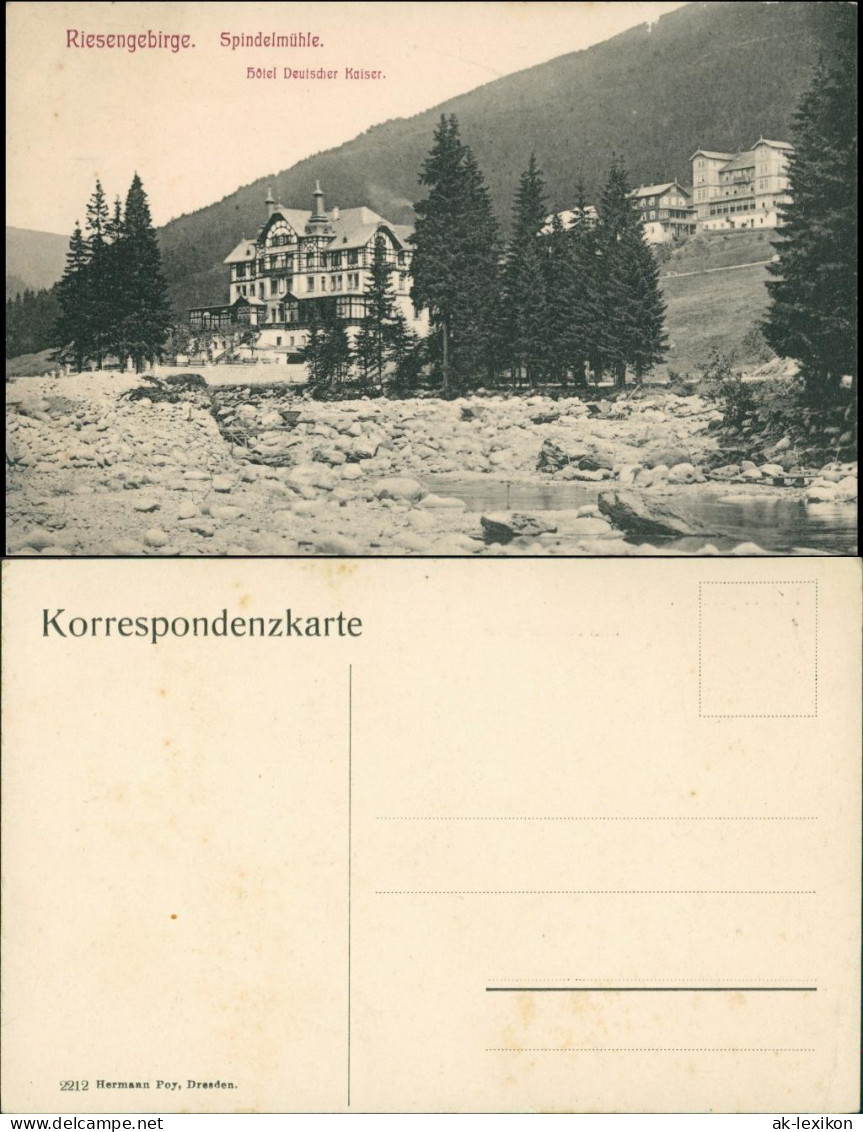 Spindlermühle Špindlerův Mlýn | Spindelmühle Hotel Deutscher Kaiser 1908 - Tschechische Republik