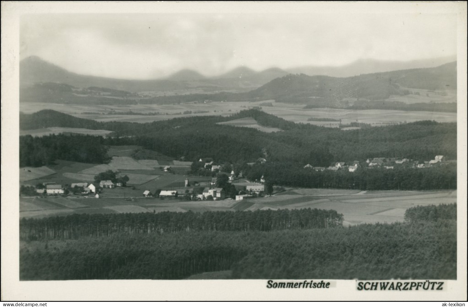 Schwarzpfütz-Ringelshain &#268;erná Louže Rynoltice Blick Auf Die Stadt 1930 - Tschechische Republik